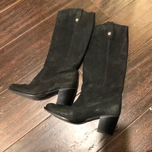 Vince Camuto black leather boots size 8